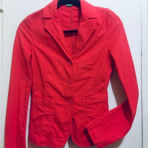 NWOT Benetton Stretch denim blazer